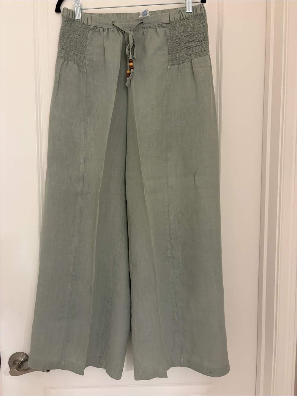 Sigrid Olsen Wide Leg Pants in Sage Green